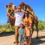 Camel ride in family